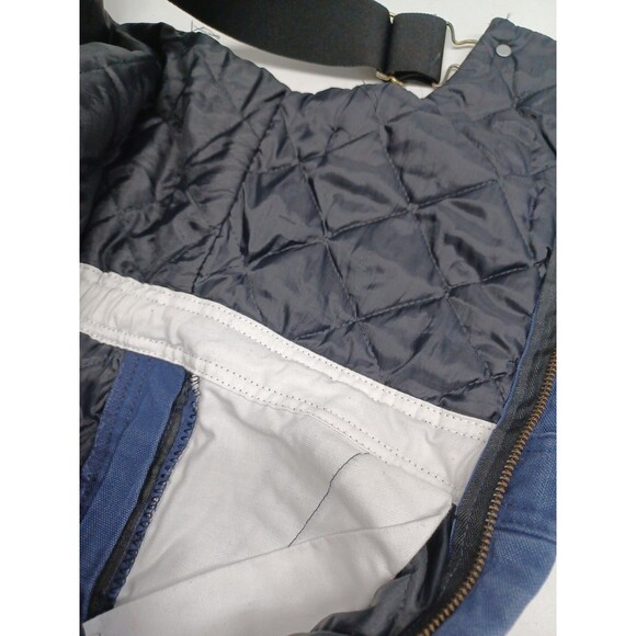 Vtg Bercowear Bib Coveralls Mens 36-38 Short USA Insulated Canvas Work Blue - Picture 9 of 11